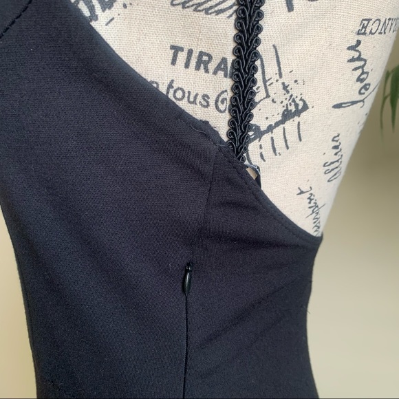 Lulus Federica Black Crocheted Lace Bodycon Dress Sz M - Picture 6 of 13